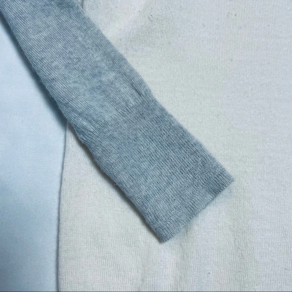 J. Crew Merino Wool White Gray Sweater Size XXS